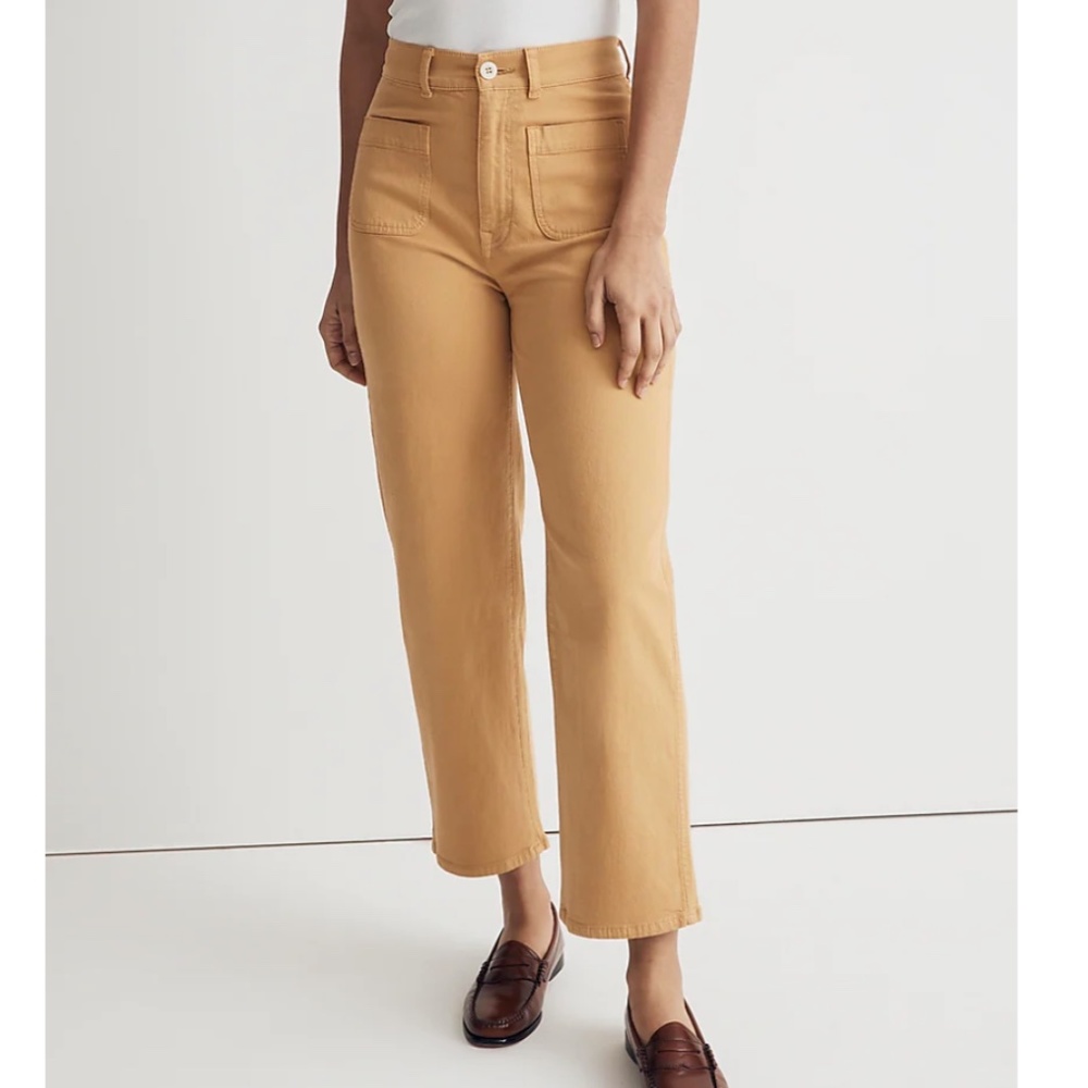 Madewell Emmet tall Mustard Wide Leg Pants